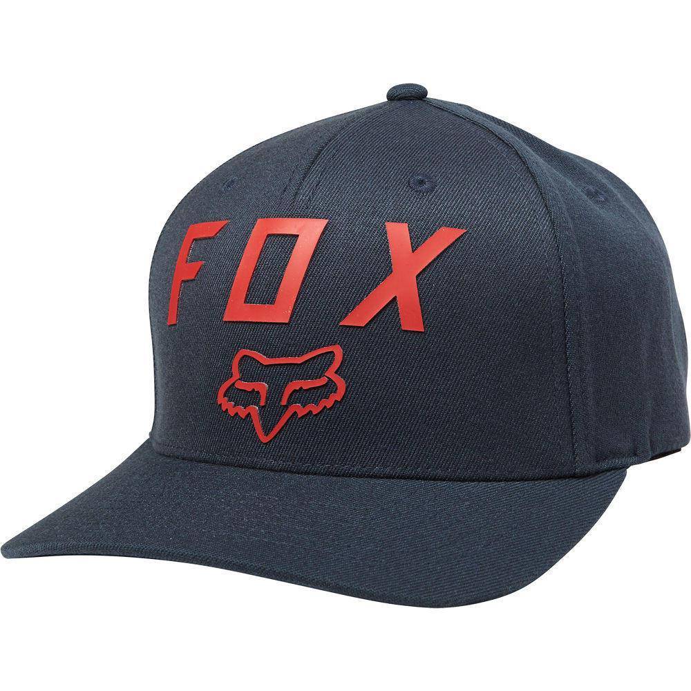Gorro Lifestyle Flexfit Number 2 Azul Rojo Fox Racing - Rideshop