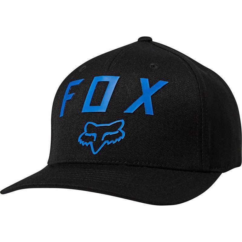Gorro Lifestyle Flexfit Number 2 Negro/Azul Fox Racing - Rideshop