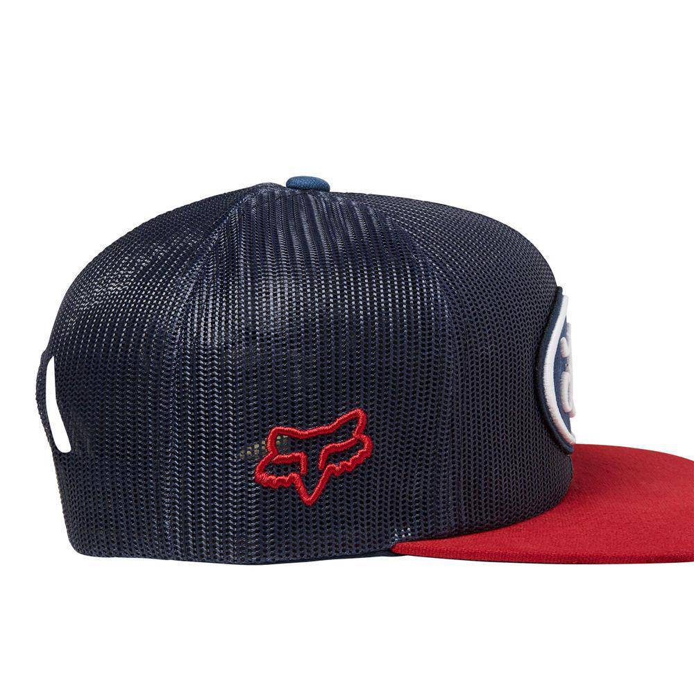 Gorro Lifestyle Snapback Badge Azul Rojo Fox Racing - Rideshop