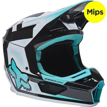 Casco Moto V2 Dier Celeste Fox Racing - Rideshop