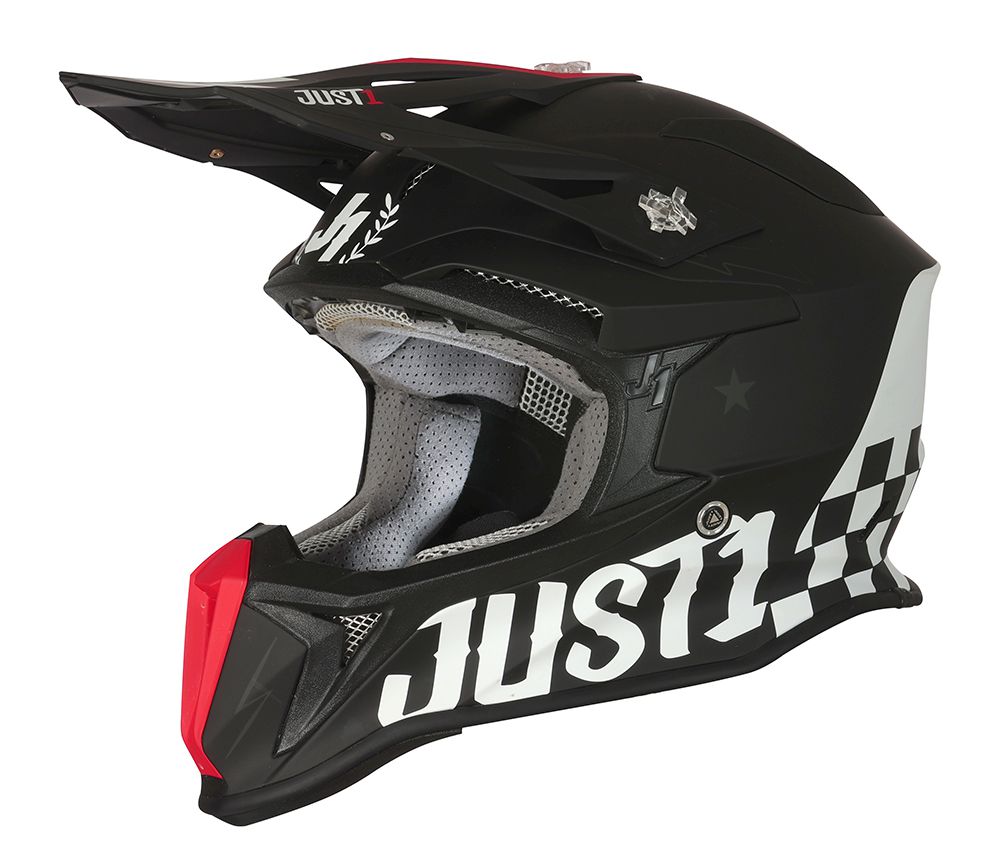 Just1 Casco Moto J18-F Vieja Escuela Negro 22.06 - Rideshop