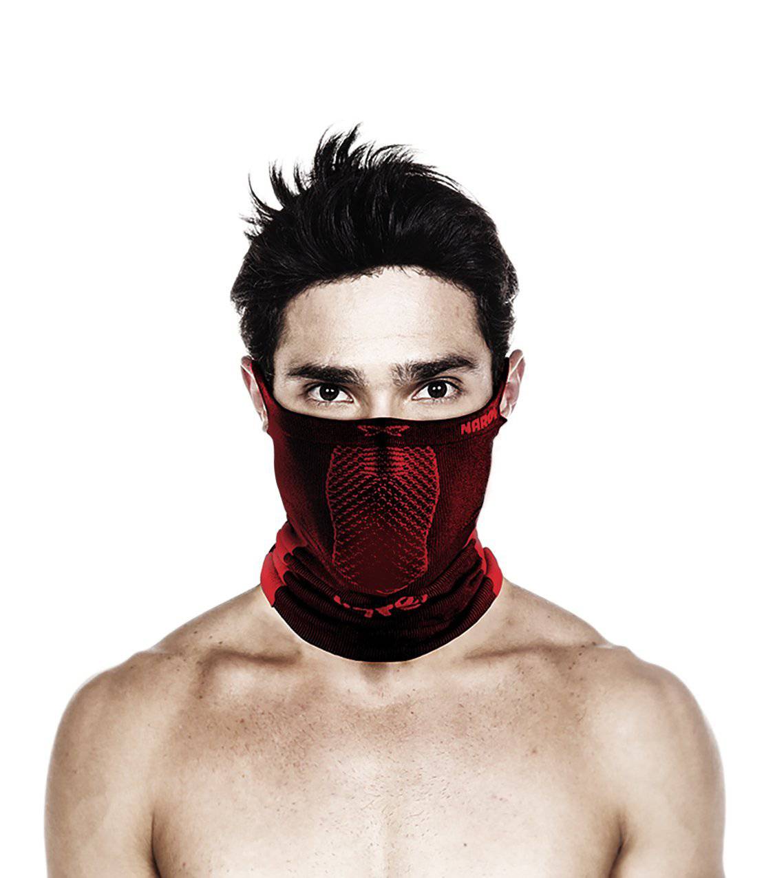 Máscara Deportiva Reversible Con Cuello X5 -Negro/Rojo - Rideshop