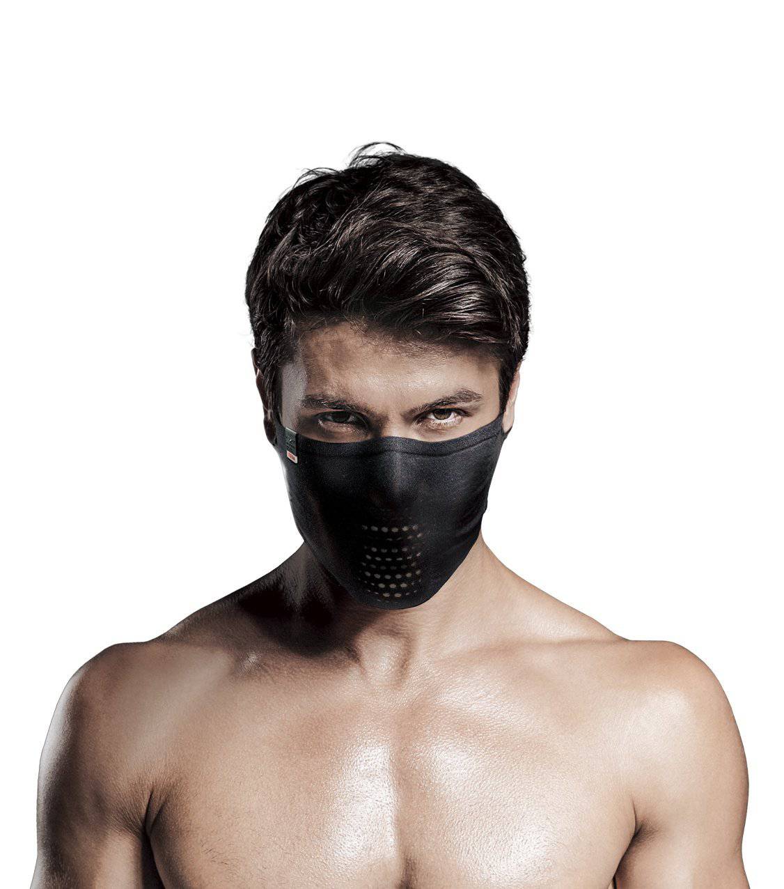 Máscara Deportiva Tejido Ultrafino Sin Cuello N1s - Negra - Rideshop