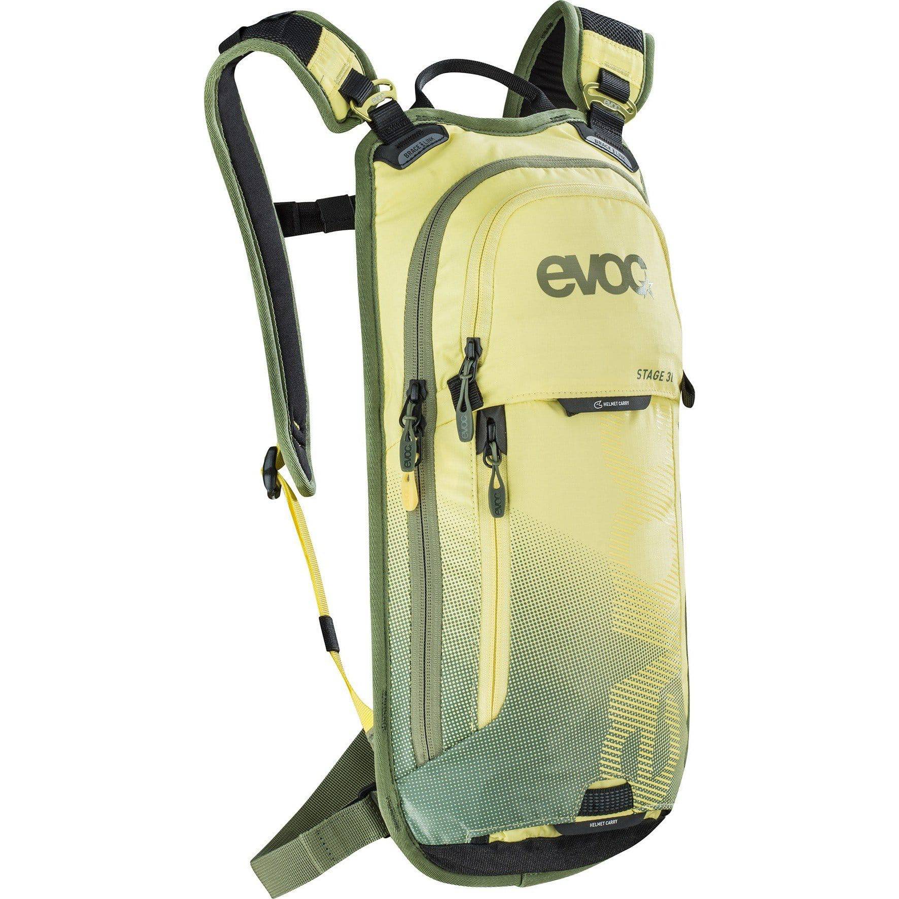 Mochila Bicicleta Stage 3L Yellow-Light Olive Evoc - Rideshop