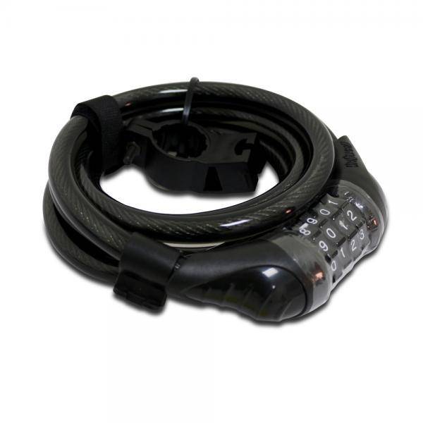 ON GUARD - CANDADO ESPIRAL CLAVE NS 180X12NEGRO - Rideshop