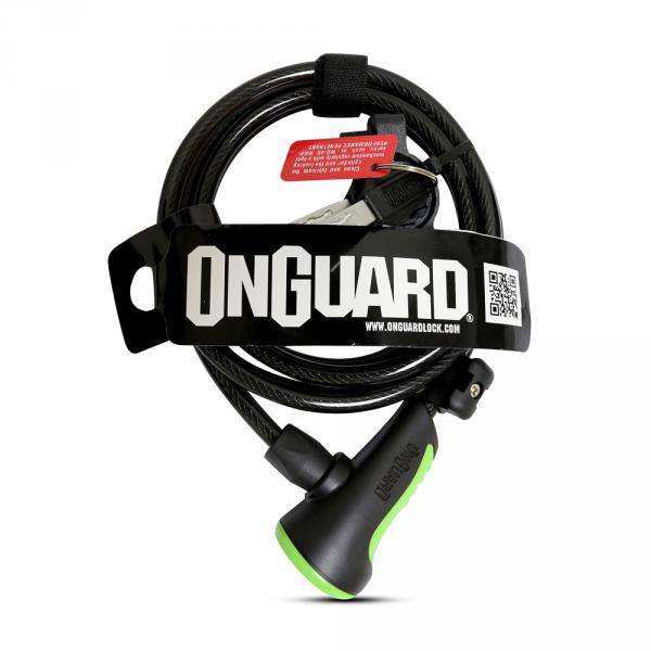 ON GUARD - CANDADO ESPIRAL NS 180X8MM VERDE - Rideshop