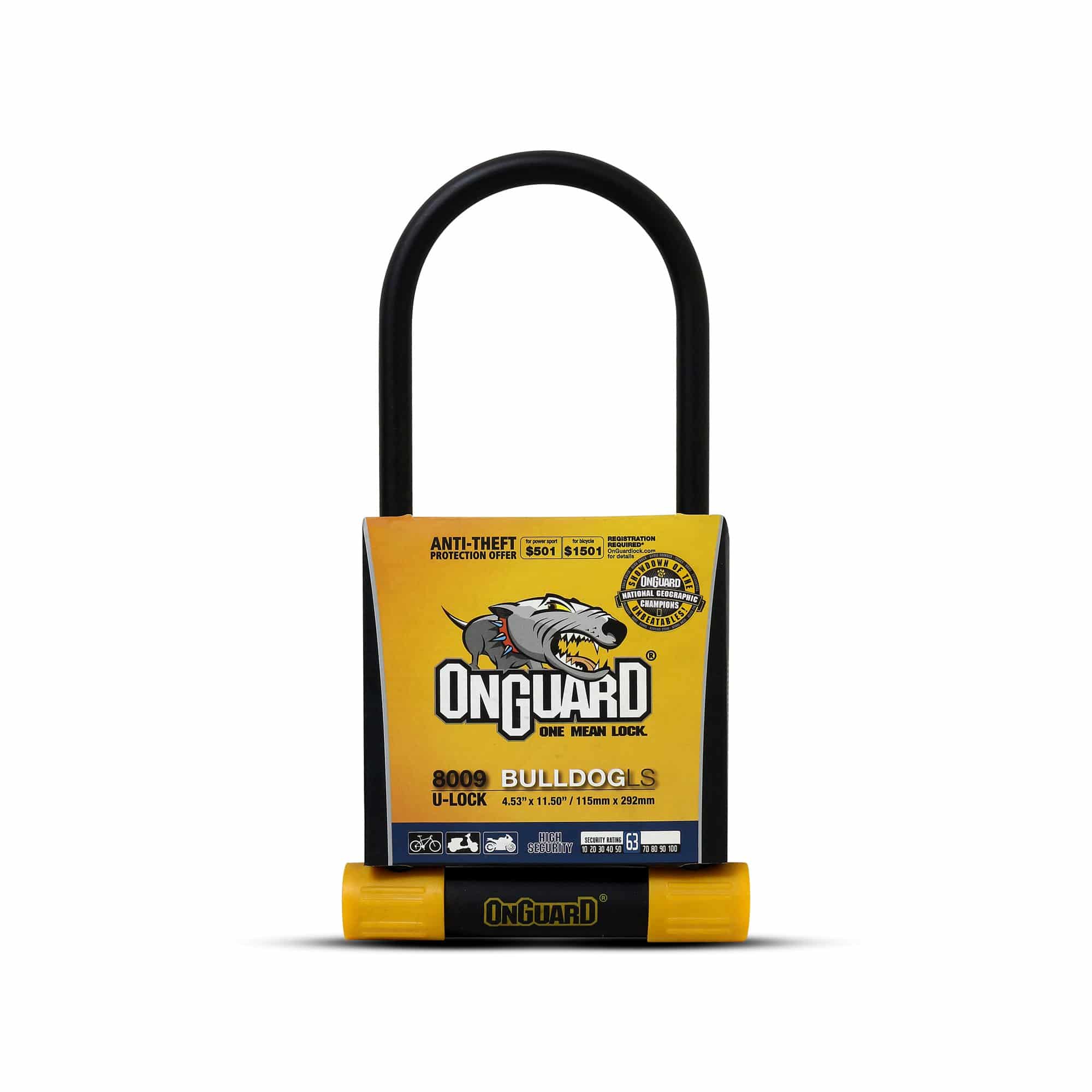 ON GUARD - CANDADO U-LOCK BULLDOG LS 115MM X 292MM - Rideshop