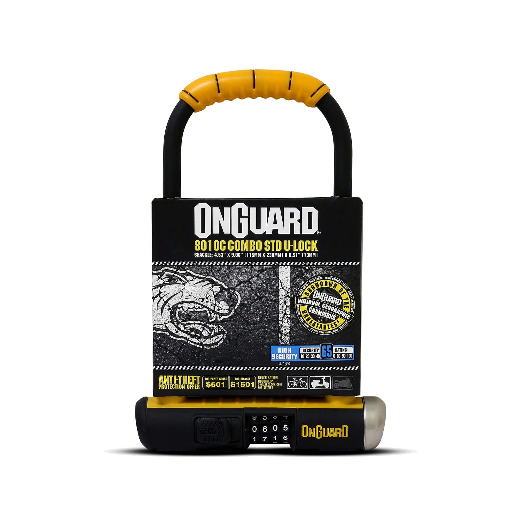ON GUARD - CANDADO U-LOCK C/CLAVE STD 115MX230M - Rideshop