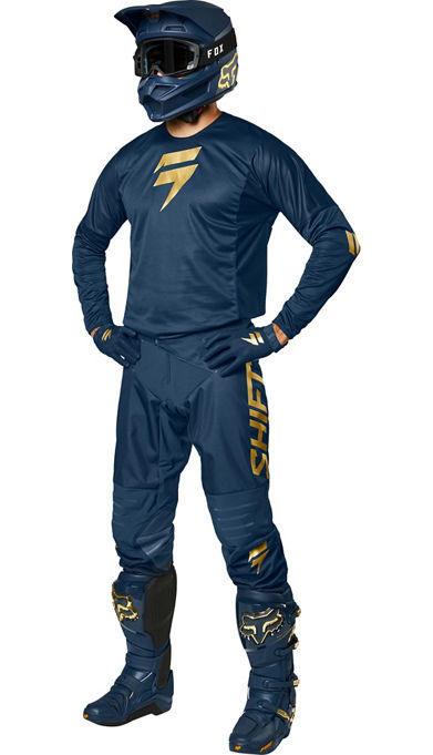 Pantalon Moto Black Label Gold Navy Shift. - Rideshop