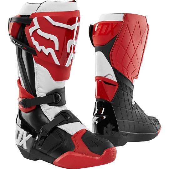 Botas Moto Comp R Rojo Negro Blanco Fox Racing- - Rideshop