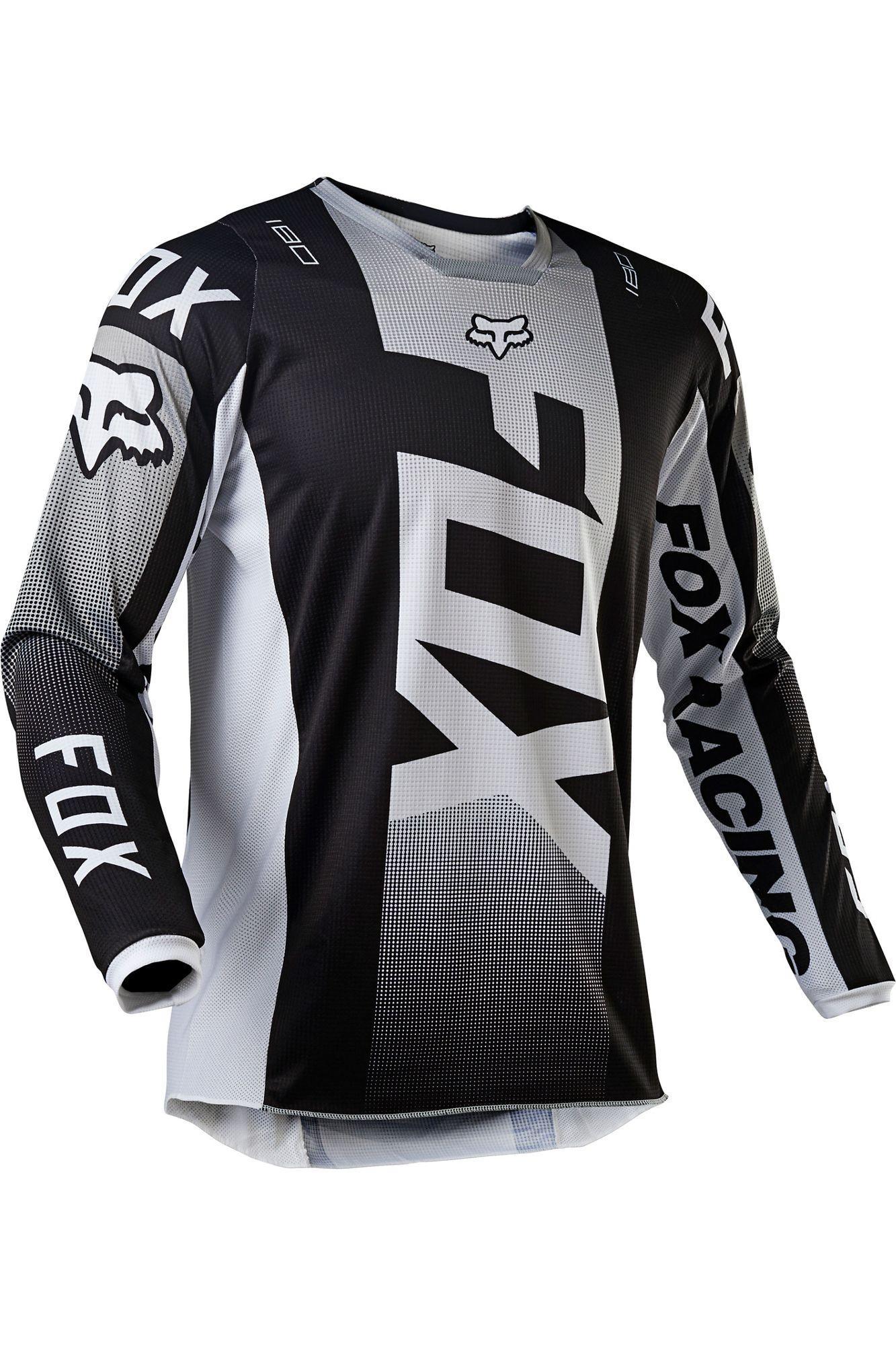 Polera Moto 180 Oktiv Negro/Blanco Fox Racing - Rideshop