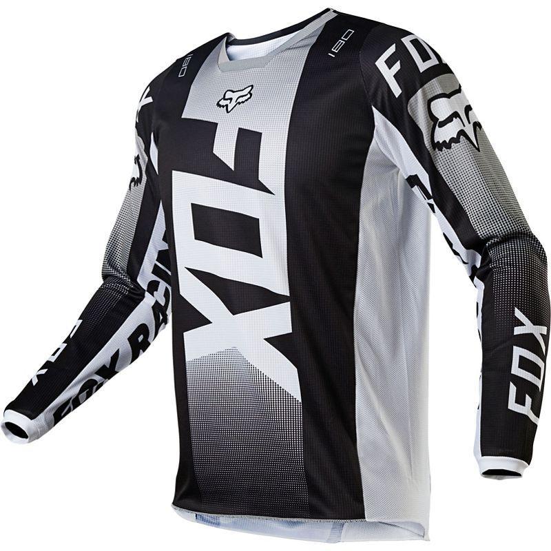 Polera Moto 180 Oktiv Negro/Blanco Fox Racing - Rideshop
