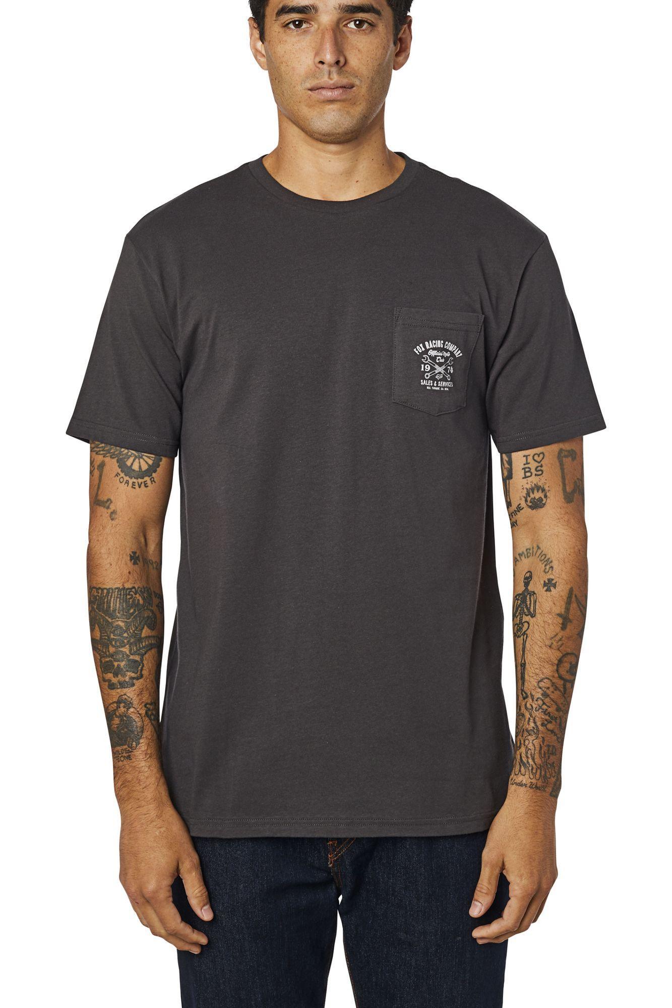 Polera Lifestyle Wrenched Pocket Negro Fox Racing - Rideshop