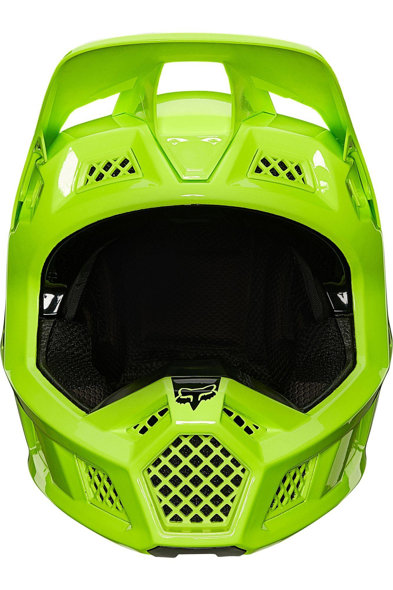 Casco Moto V3 Psycosis Amarillo Fluor Fox Racing - Rideshop