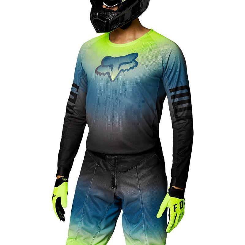 Polera Moto Airline Reepz Negro/Amarillo Fox Racing - Rideshop