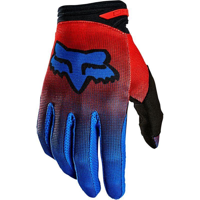 Guantes Moto 180 Oktiv Rojo Fluor Fox Racing - Rideshop