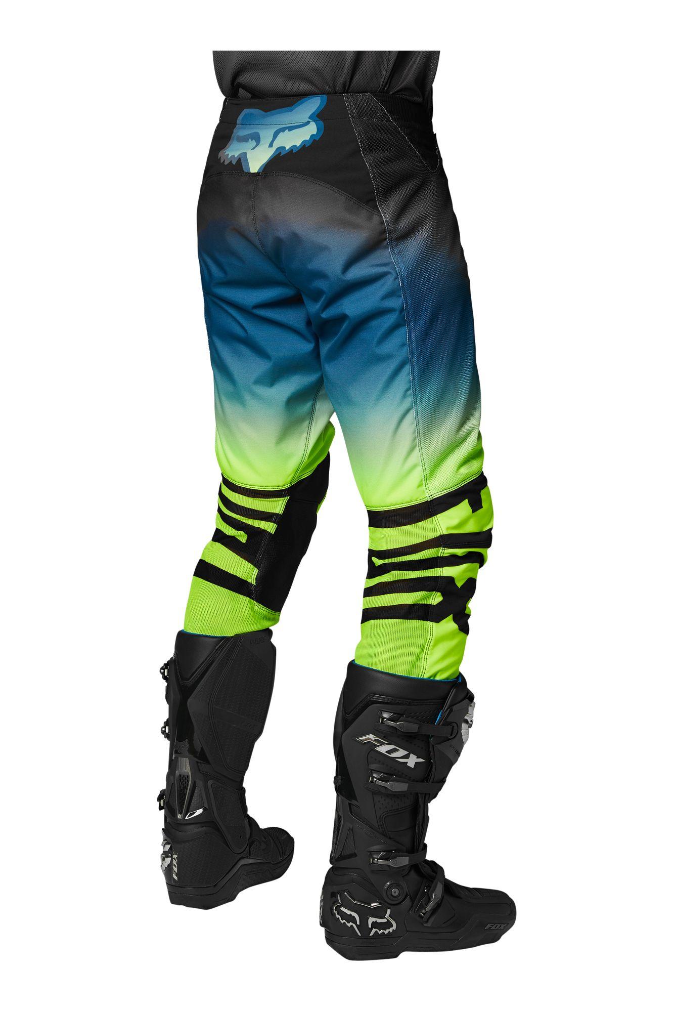 Pantalón Moto Airline Reepz Negro/Amarillo Fox Racing - Rideshop