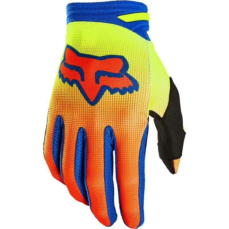 Guantes Moto 180 Oktiv Amarillo Fluor Fox Racing - Rideshop