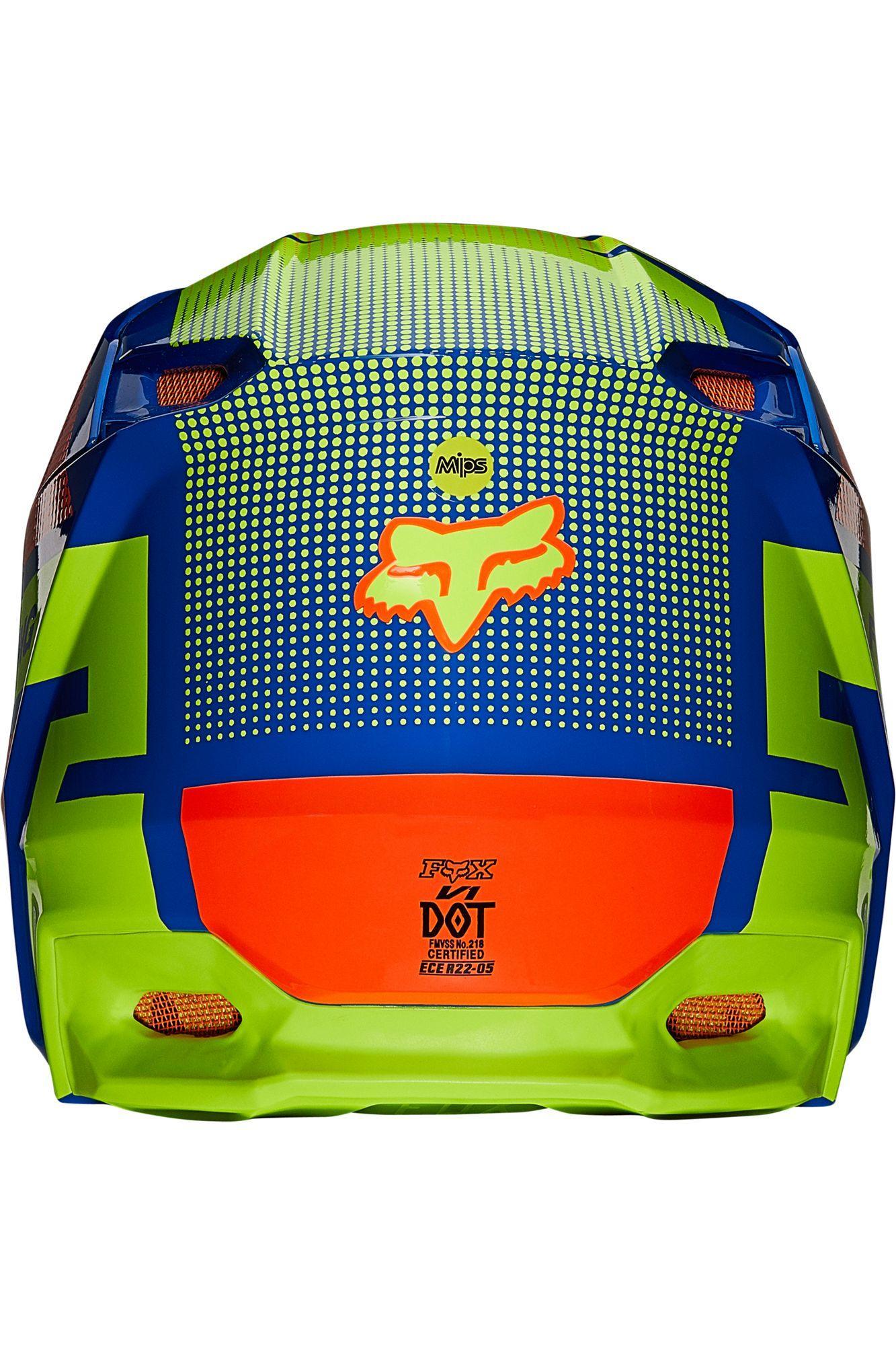 Casco Moto V1 Oktiv Azul Fox Racing - Rideshop