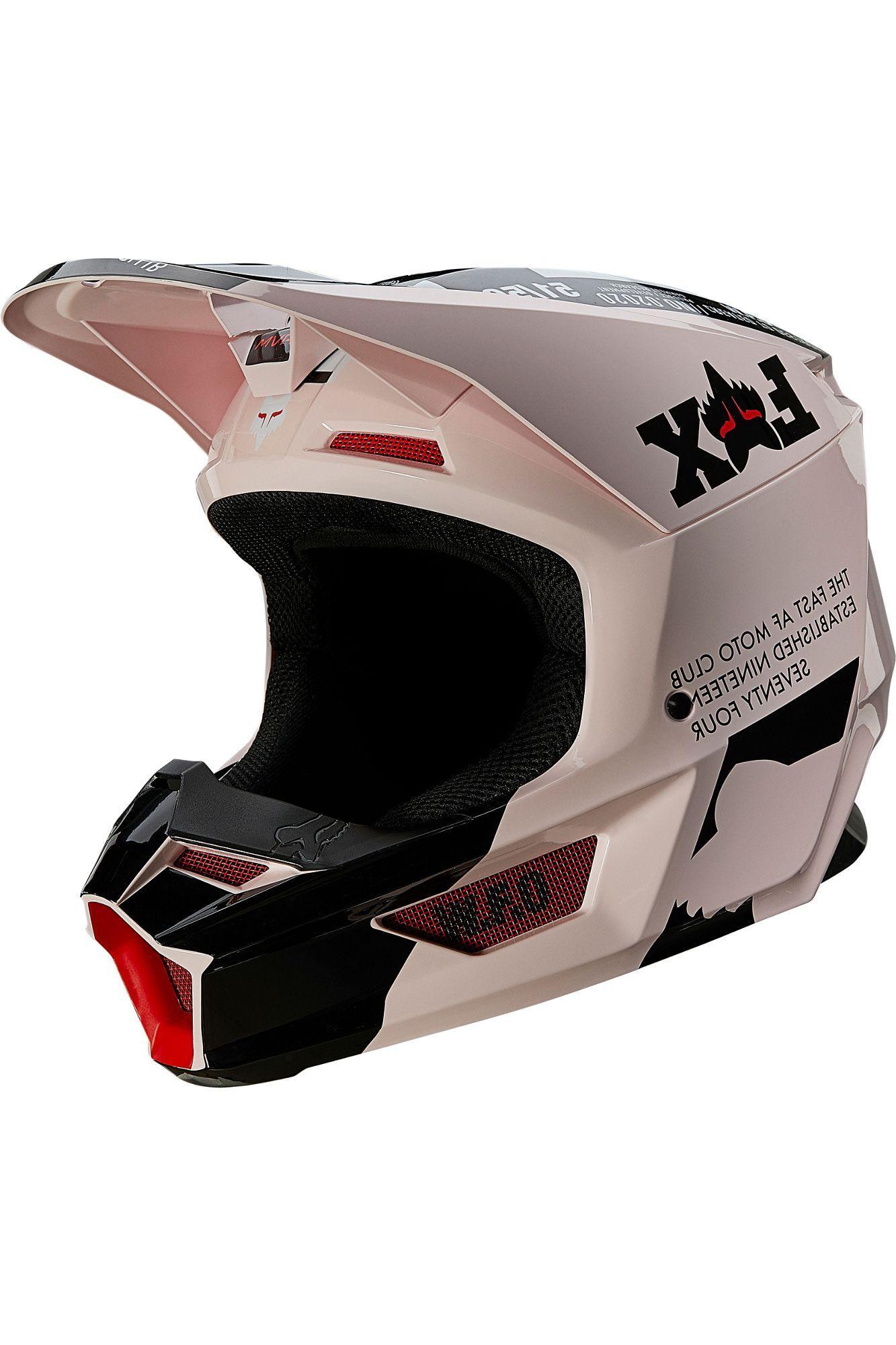 Casco Moto V1 Illmatik Rosado Pálido Fox Racing - Rideshop