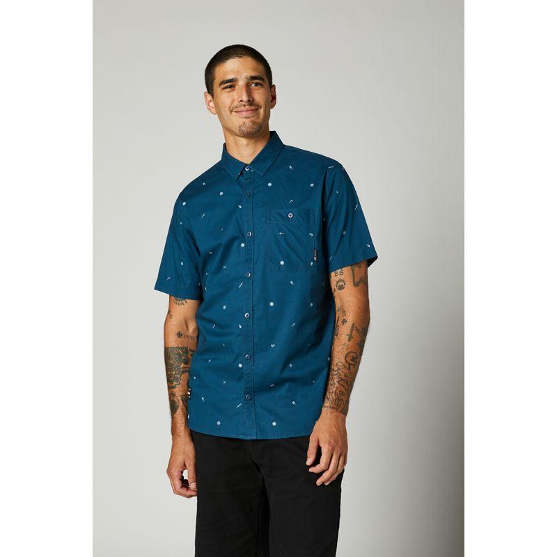 Camisa Lifestyle Decrypted Azul Fox Racing - Rideshop