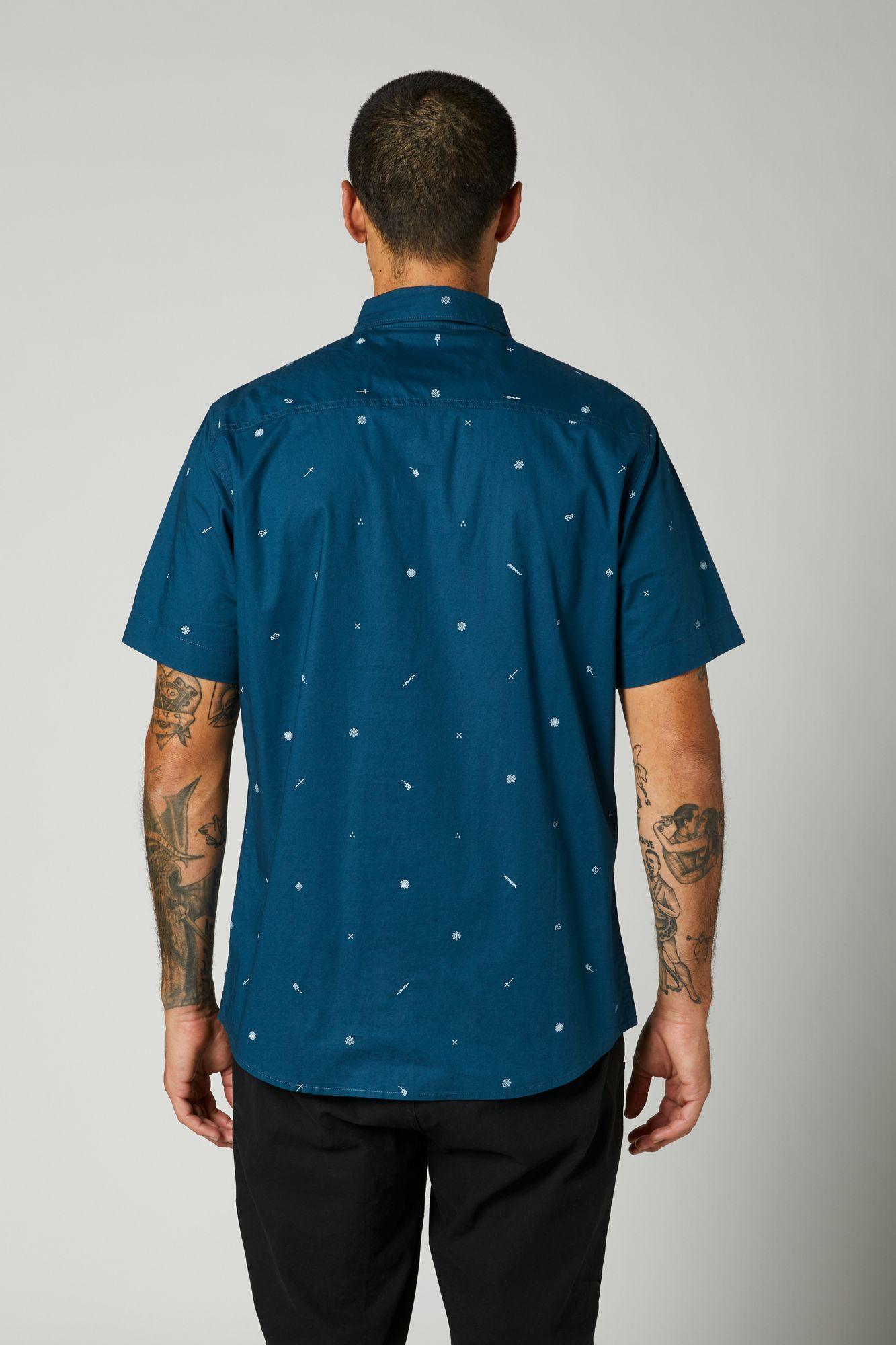 Camisa Lifestyle Decrypted Azul Fox Racing - Rideshop