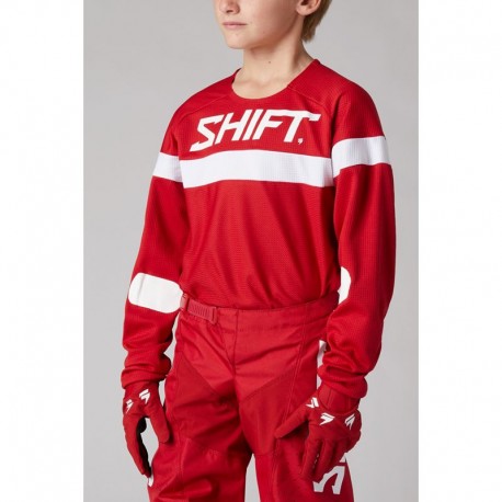 Shift Polera Moto Niño White Label Haut Rojo - Rideshop