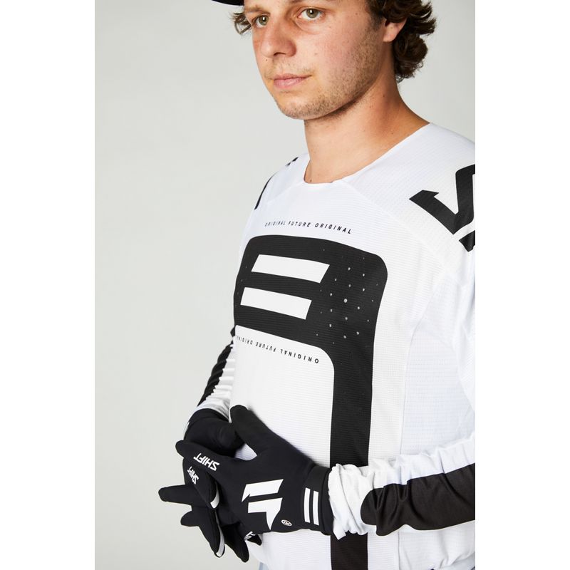 Shift Polera Moto Black Label GI Fro Blanco Camo - Rideshop