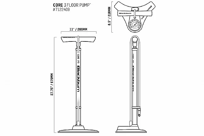 Blackburn Bombin Bicicleta Pie Core 3 Gris - Rideshop