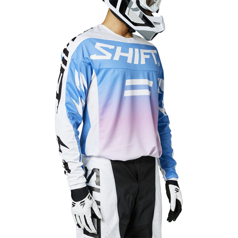 Shift Polera Moto Whit3 Label Fade Azul - Rideshop