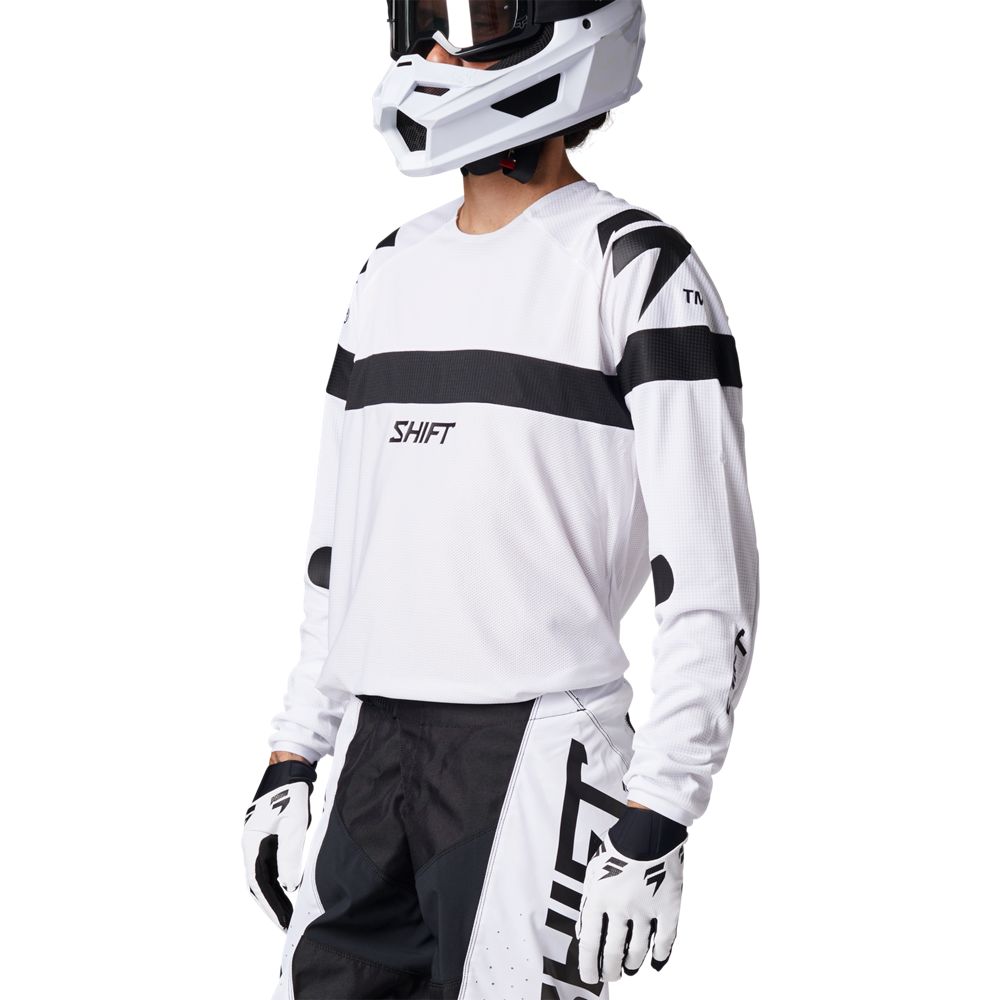 Shift Polera Moto Whit3 Label Void Blanco/Negro - Rideshop