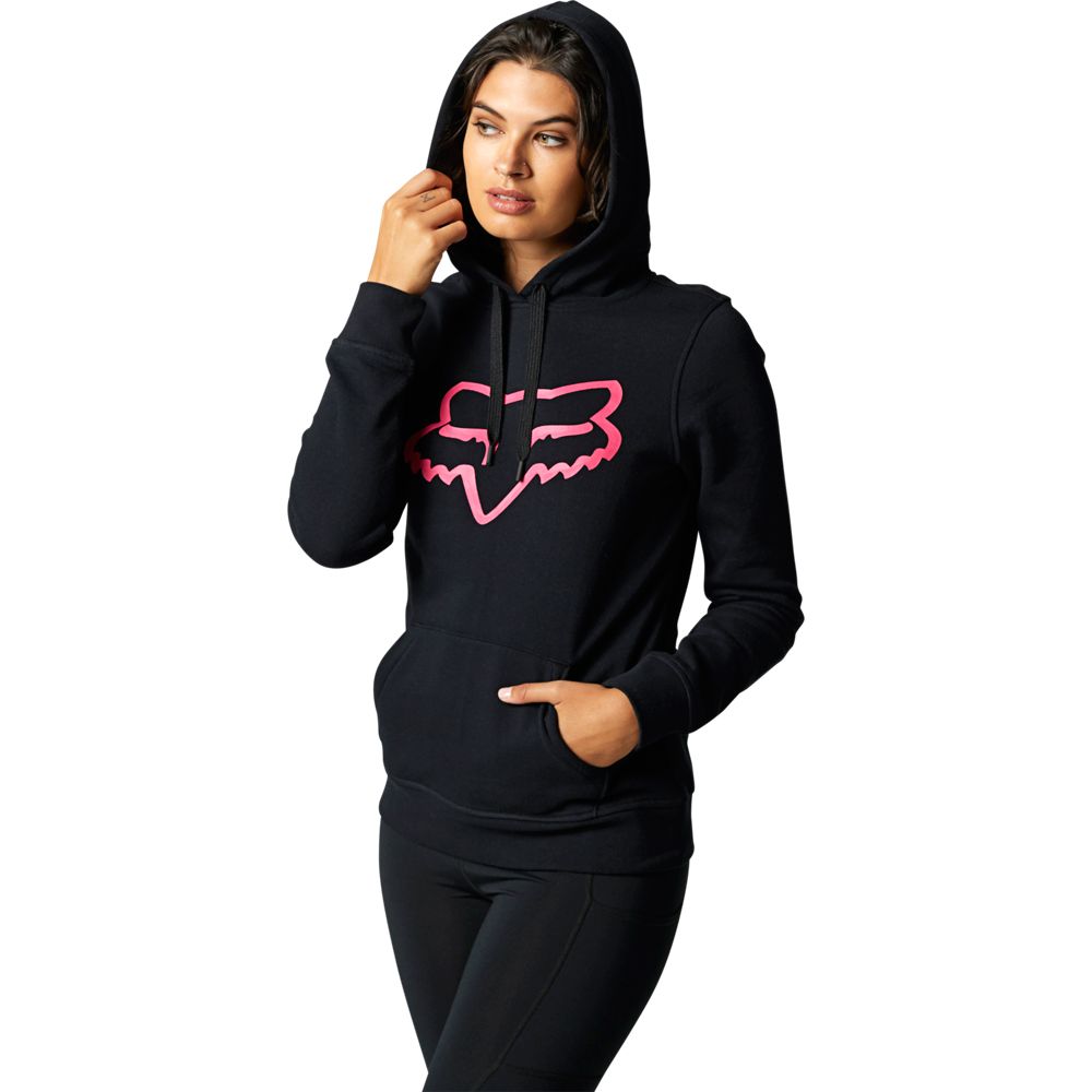 FOX Poleron Lifestyle Boundary Pullover Negro/Rosado - Rideshop