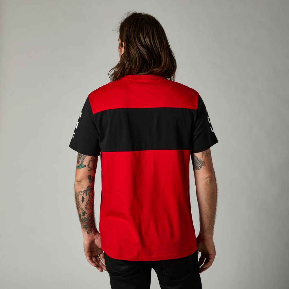FOX Polera Mirer SS Crew Rojo - Rideshop