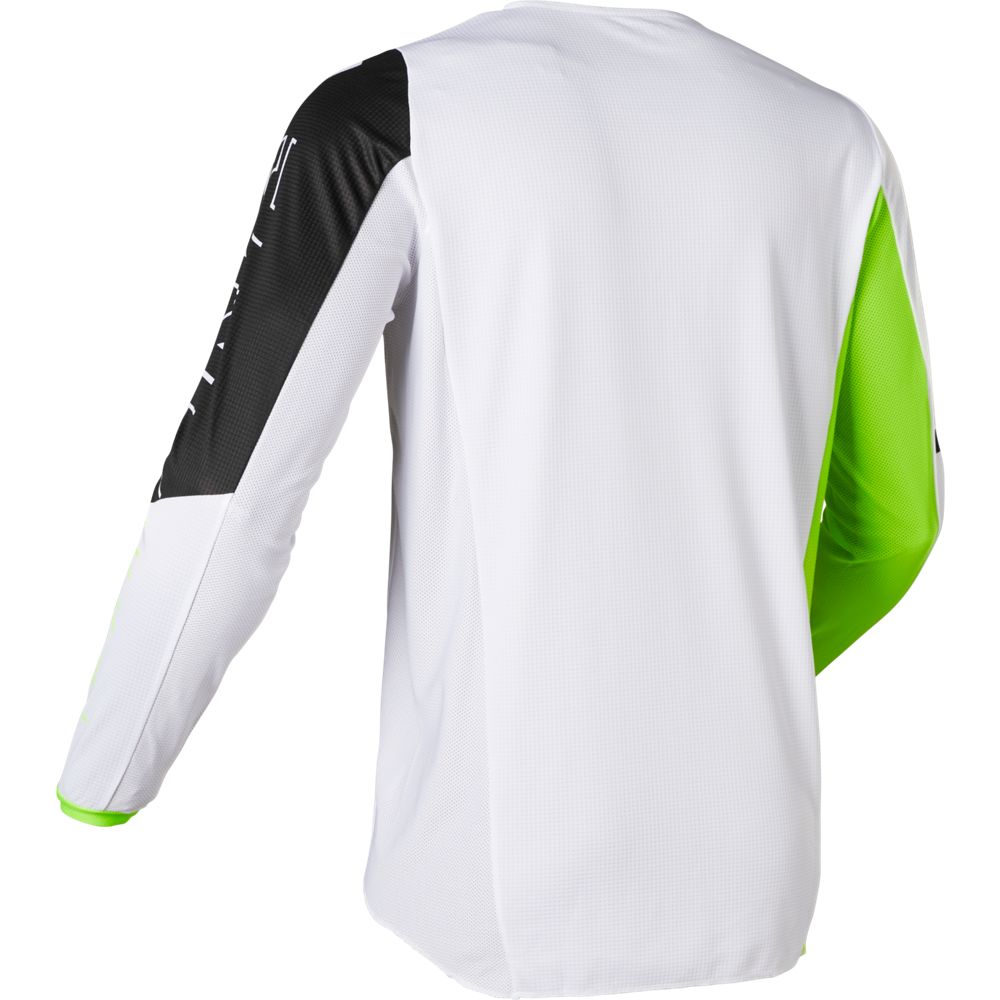 FOX Polera Moto 180 Skew Blanco/Amarillo - Rideshop