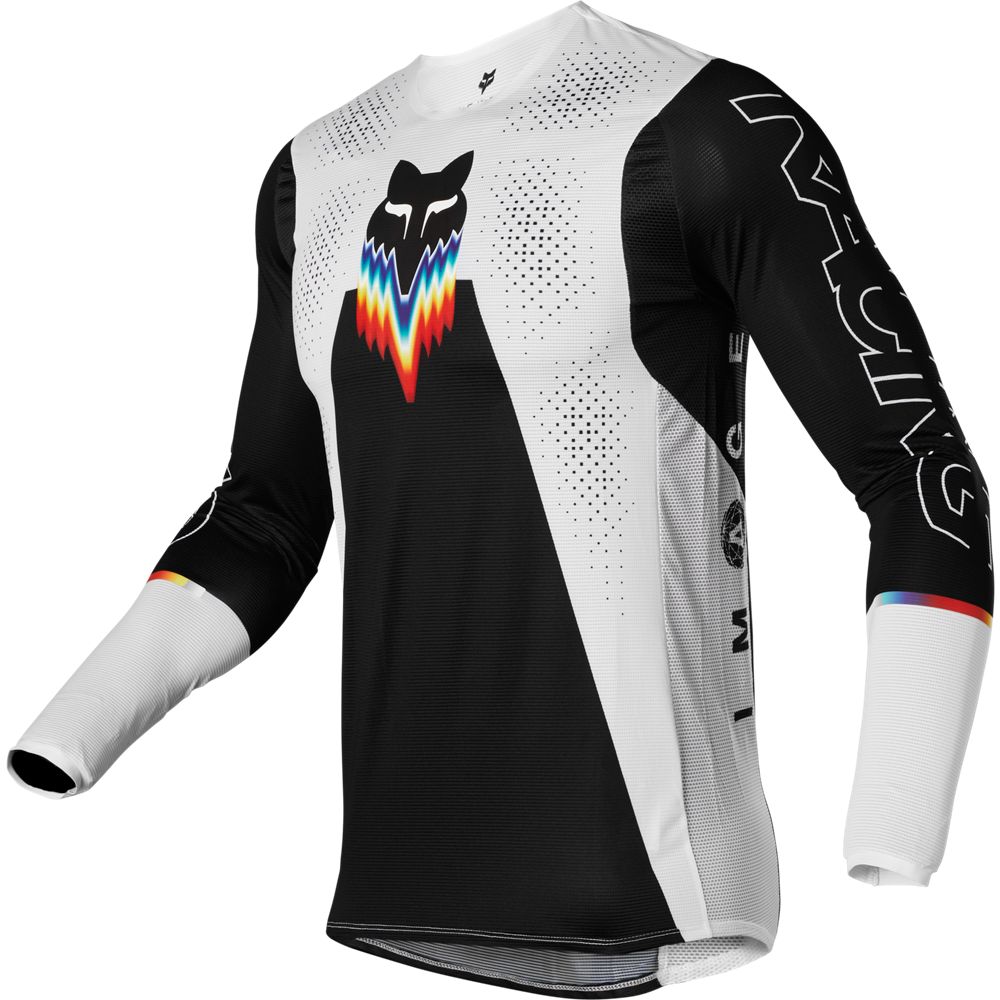 FOX Polera Moto Flexair Relm Negro/Blanco - Rideshop