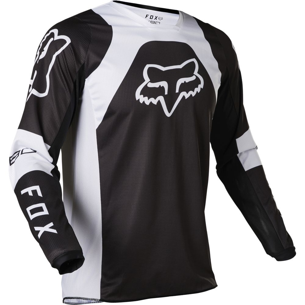 FOX Polera Moto 180 Lux Negro/Blanco - Rideshop