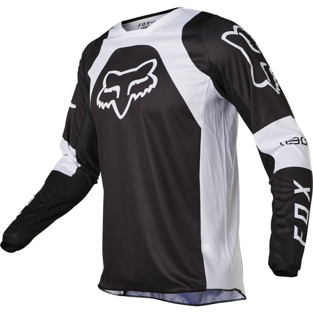 FOX Polera Moto 180 Lux Negro/Blanco - Rideshop
