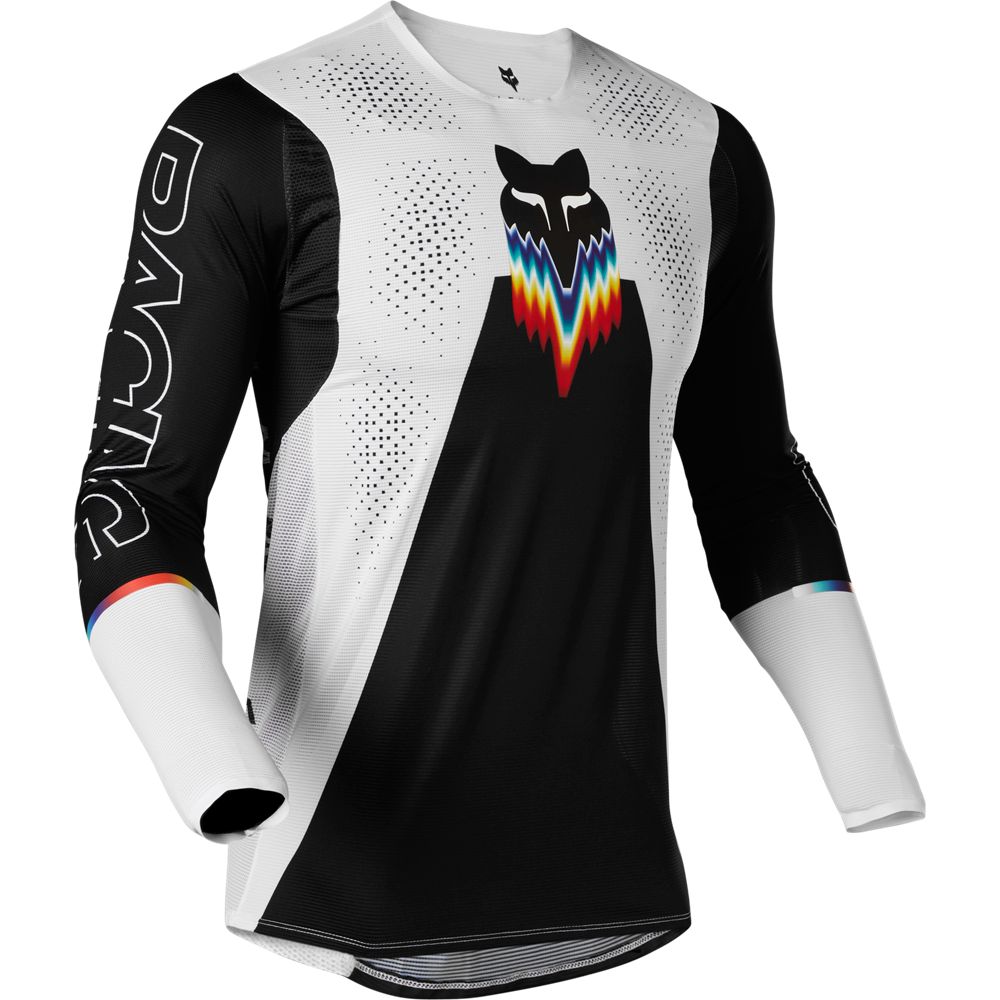 FOX Polera Moto Flexair Relm Negro/Blanco - Rideshop