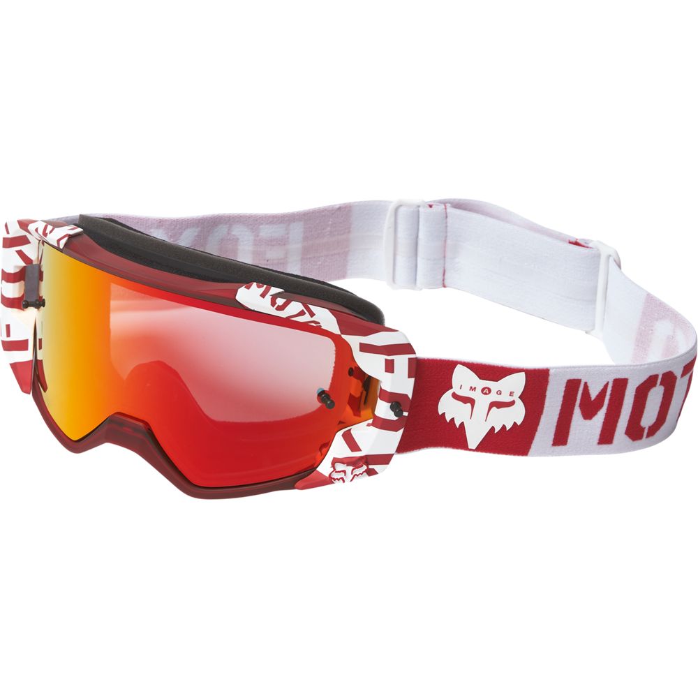 FOX Antiparras Moto Vue Nobyl Blanco/Rojo - Rideshop