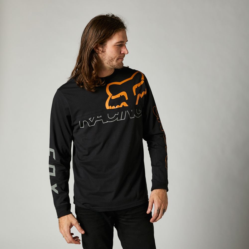 FOX Polera Lifestyle Manga Larga Skew Negro - Rideshop