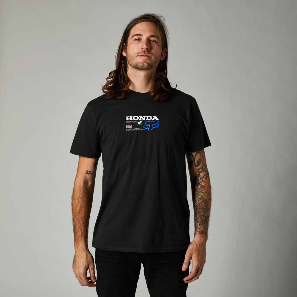 Polera Lifestyle Premium Honda Negro Fox Racing - Rideshop