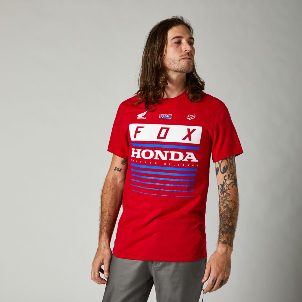 Polera Lifestyle Honda Rojo Fox Racing - Rideshop
