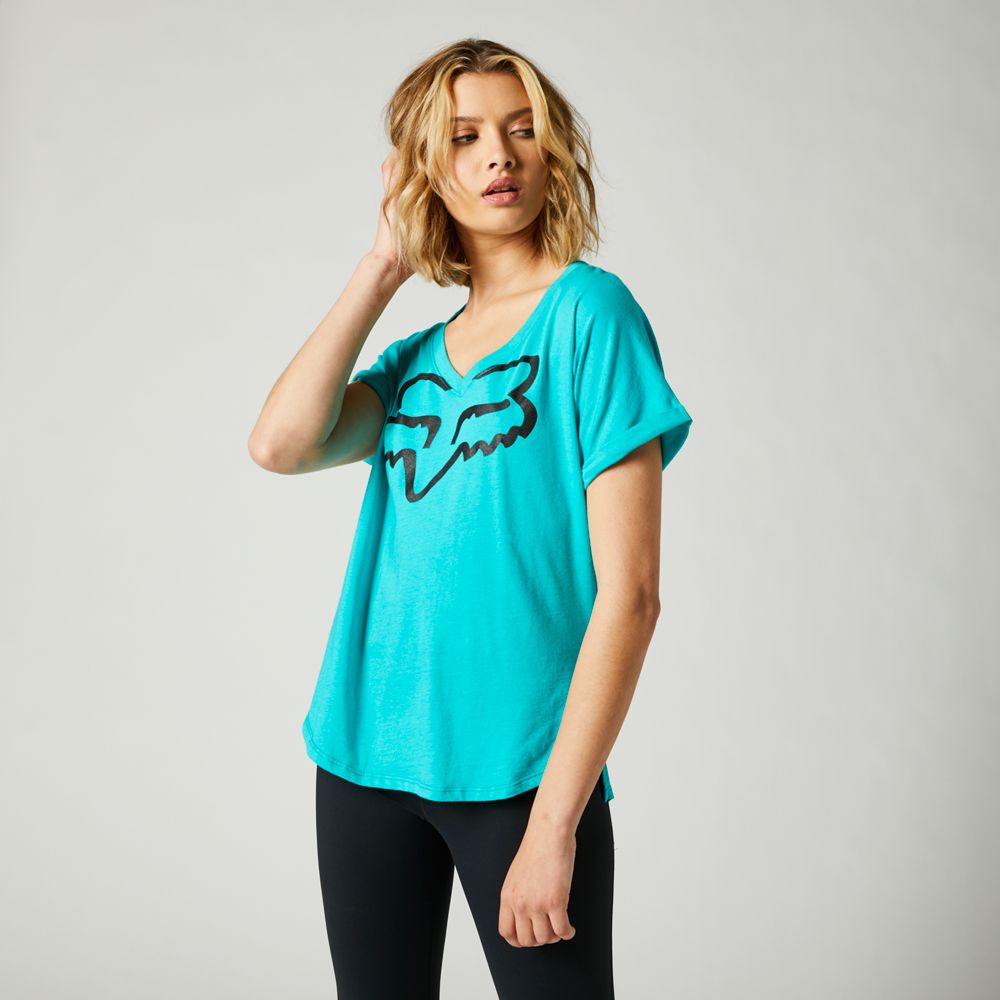 FOX Polera Lifestyle Mujer Boundary Celeste - Rideshop