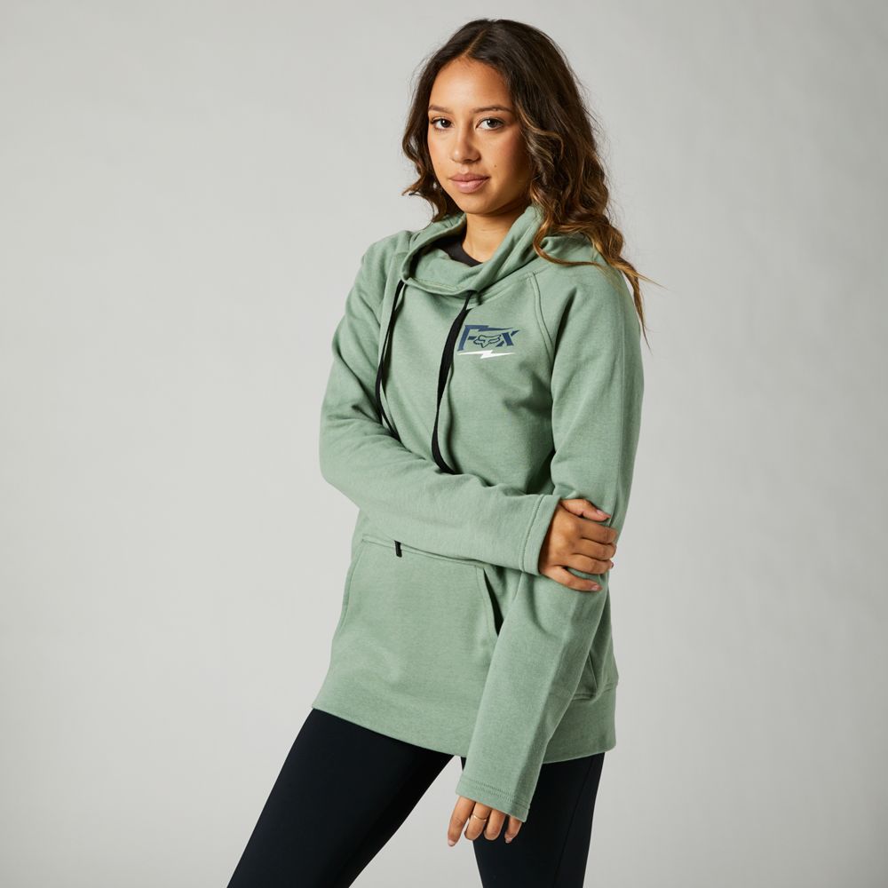 FOX Poleron Lifestyle Mujer Clean Up Verde - Rideshop