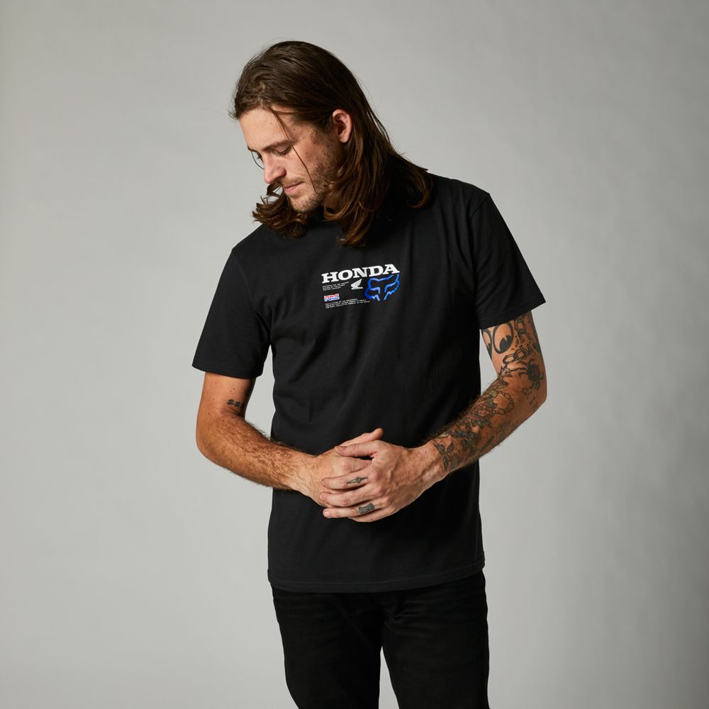 Polera Lifestyle Premium Honda Negro Fox Racing - Rideshop