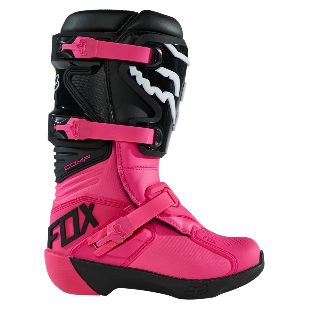 Botas Moto Niña Comp Rosado Fox - Rideshop