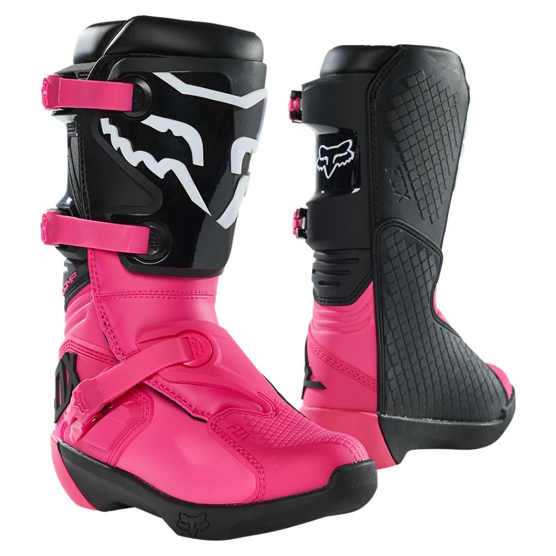 Botas Moto Niña Comp Rosado Fox - Rideshop