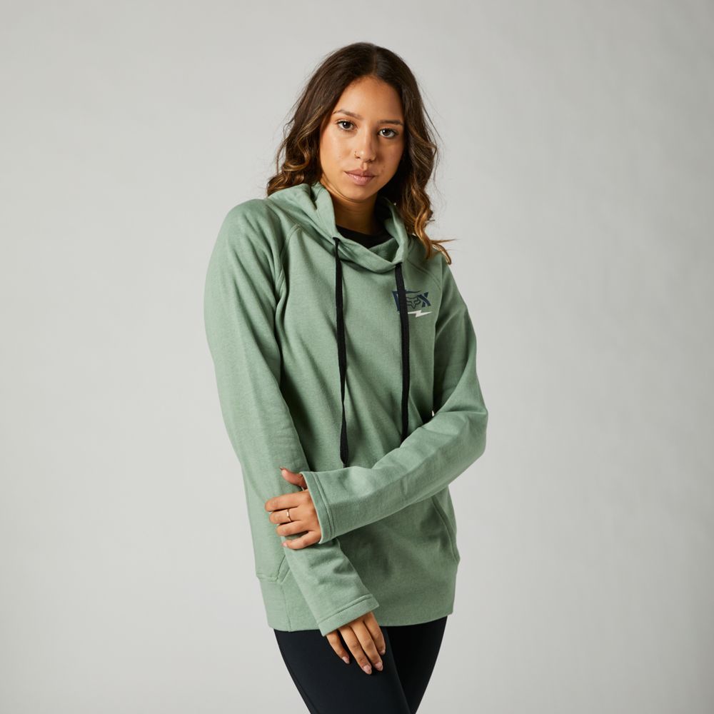 FOX Poleron Lifestyle Mujer Clean Up Verde - Rideshop