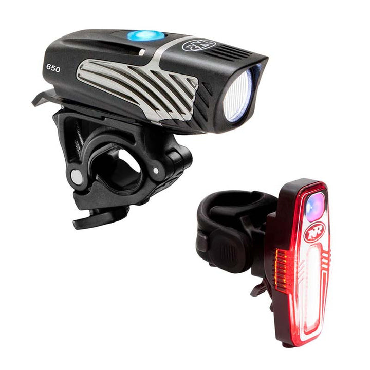 Nite Rider Pack Luz Bicicleta Delantera y Trasera Lumina Micro 650 Lumenes y Sabre 110 Negro - Rideshop