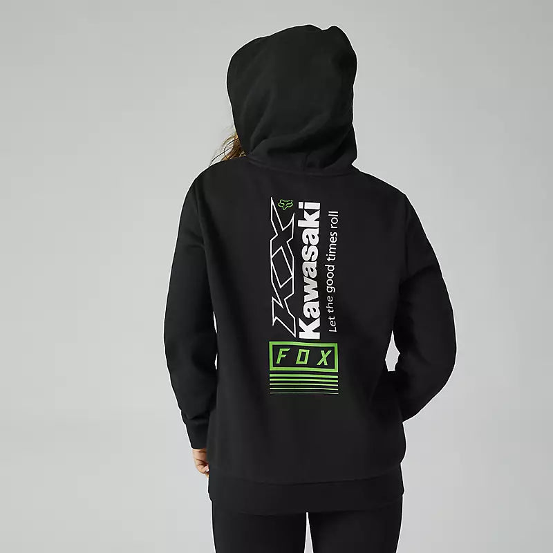 Poleron Lifestyle Mujer Kawasaki Negro Fox Racing - Rideshop